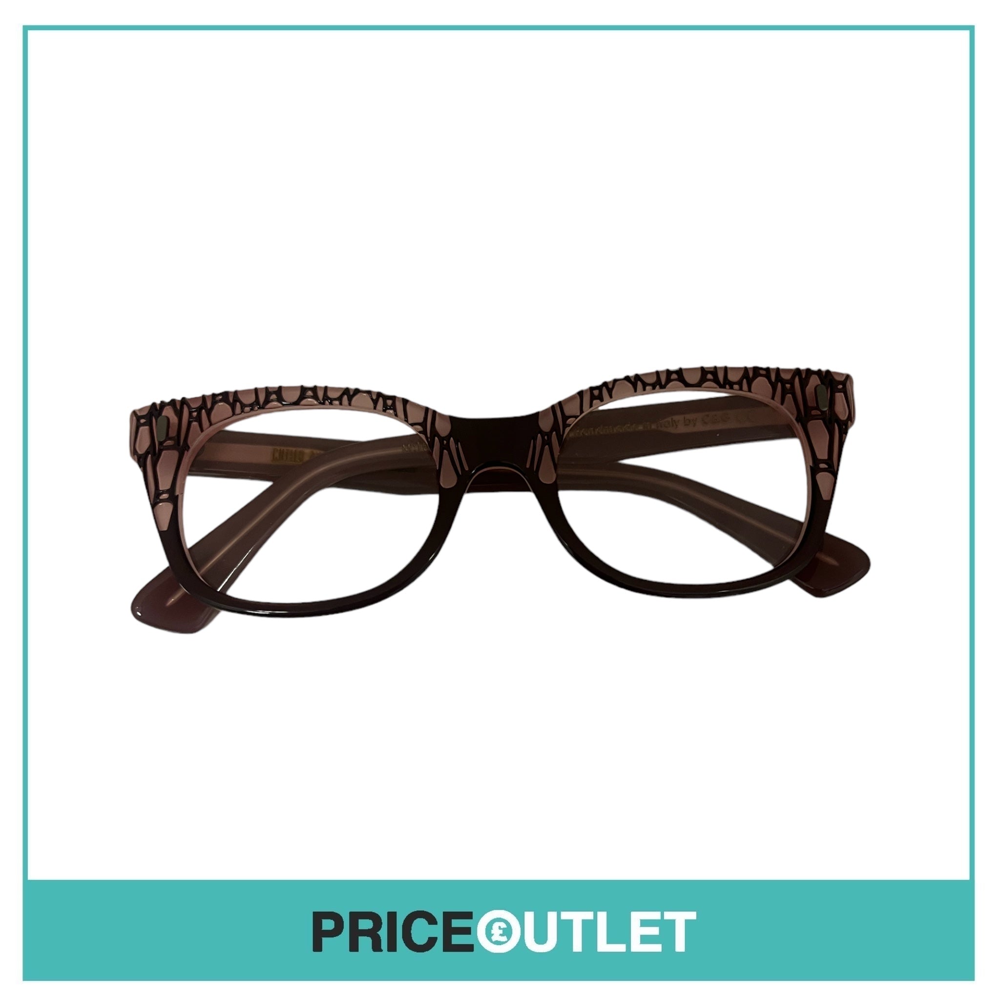 Clear Lens Pink Patterned Glasses RRP £325