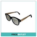 Clear Lens Navy And Gold Frame Glasses RRP £325