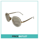 Clear Lens Gold And White Frame Glasses RRP £325