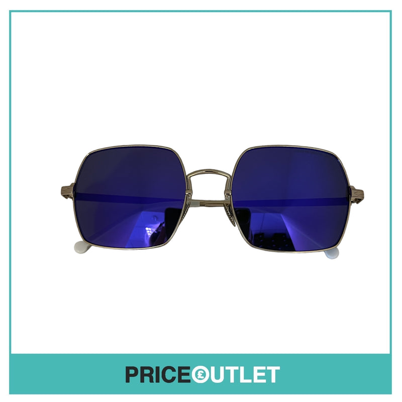 Cutler & Gross - Reflective Lens Gold & White Frame Sunglasses RRP £325