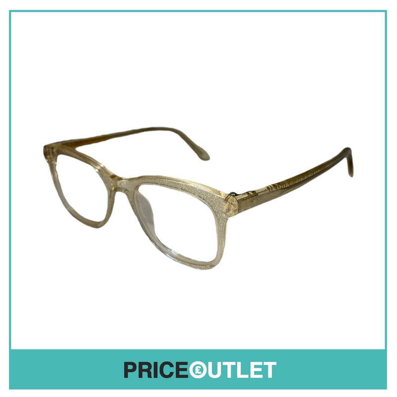 Cutler & Gross - Clear Lens Gold Glitter Frame Glasses RRP £325
