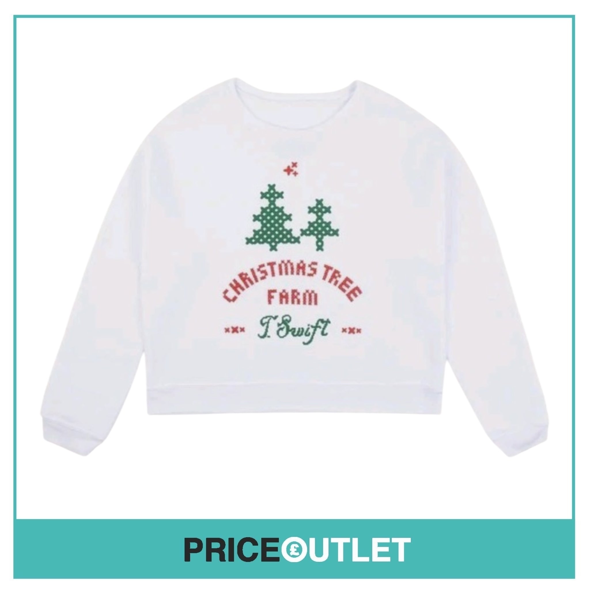 Taylor Swift - Christmas Tree Farm Crewneck In White - Size M - BRAND NEW & SEALED