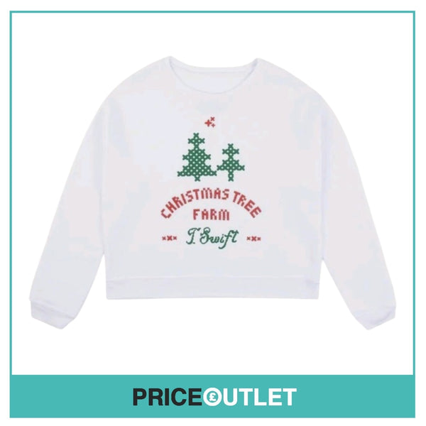 Taylor Swift - Christmas Tree Farm Crewneck In White - Size M - BRAND NEW & SEALED