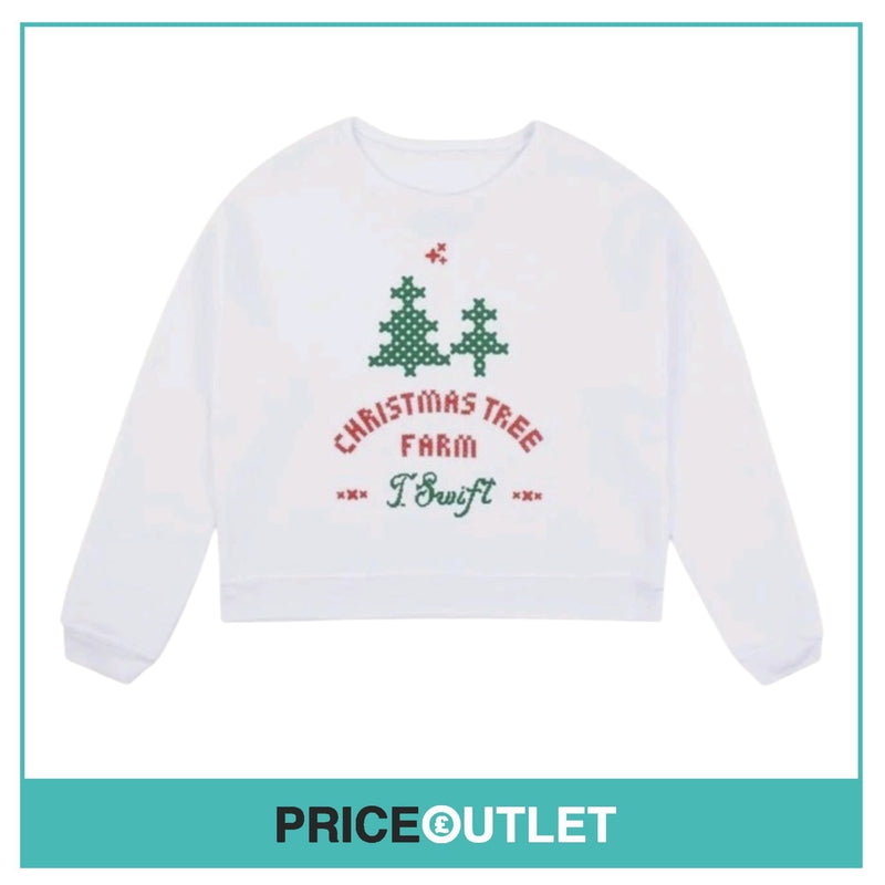 Taylor Swift - Christmas Tree Farm Crewneck In White - Size S - BRAND NEW & SEALED