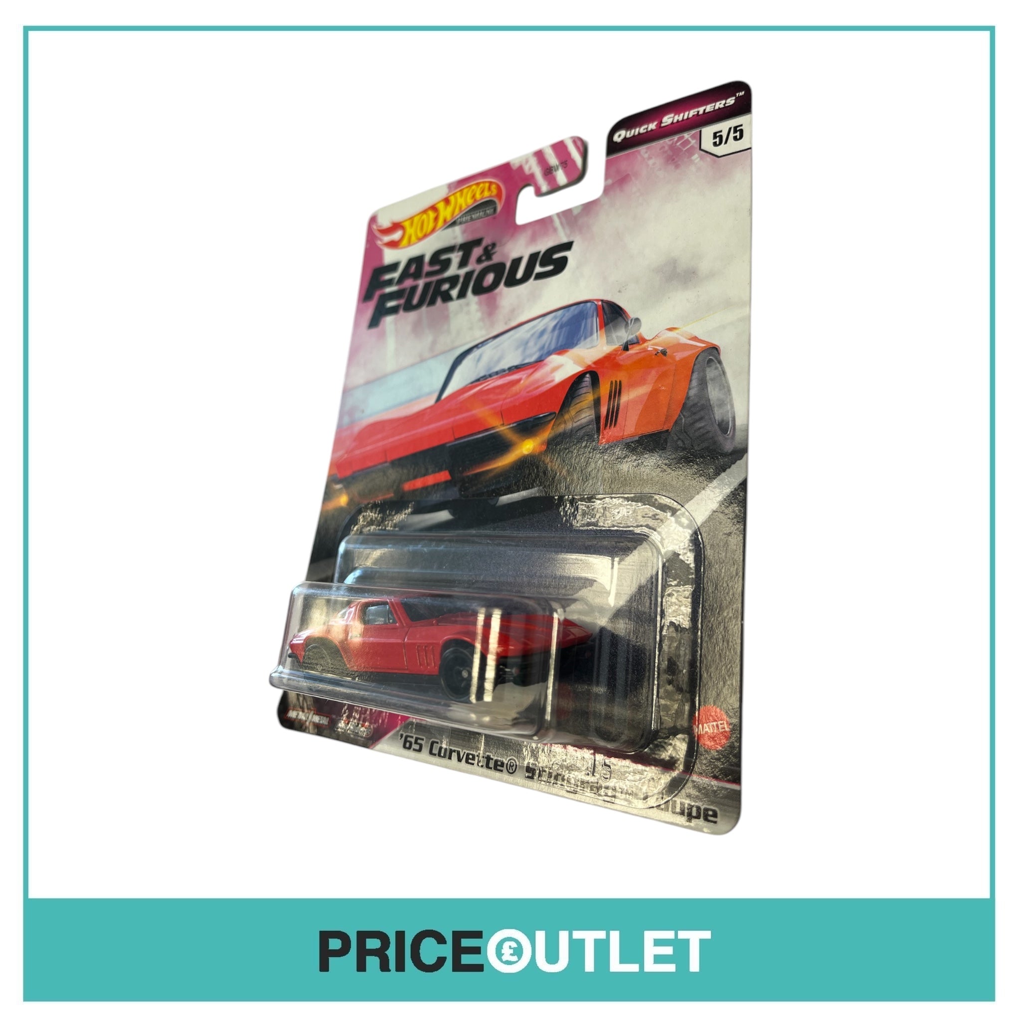 Hot Wheels - Fast & Furious - Quick Shifters - ‘65 Corvette Stingray Coupe 5/5 - Slight Damage