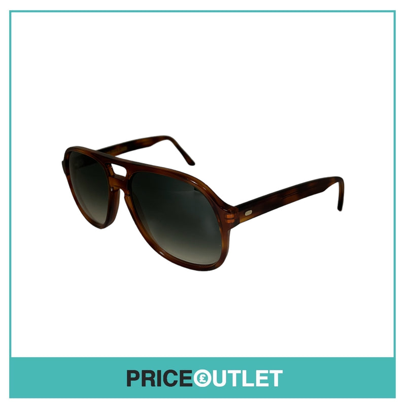 Brown Tortoiseshell Print Pilot's Sunglasses RRP £325