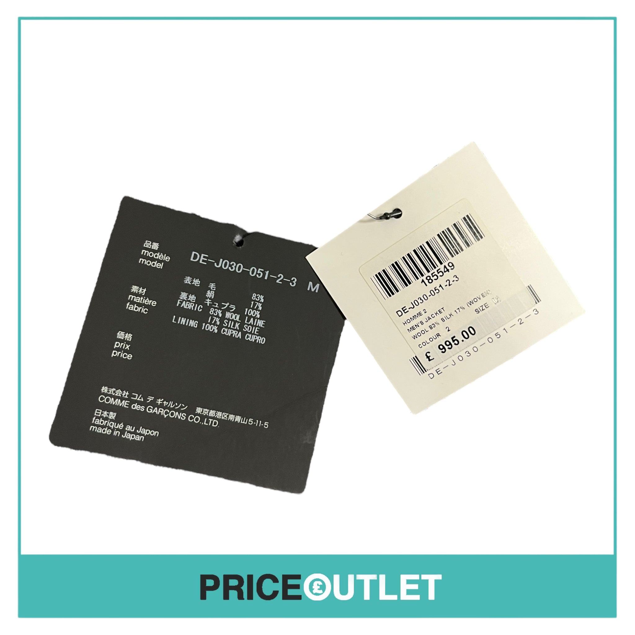 Comme des Garçons Homme Deux - Mens Grey Blazer - Size M - BRAND NEW WITH TAGS