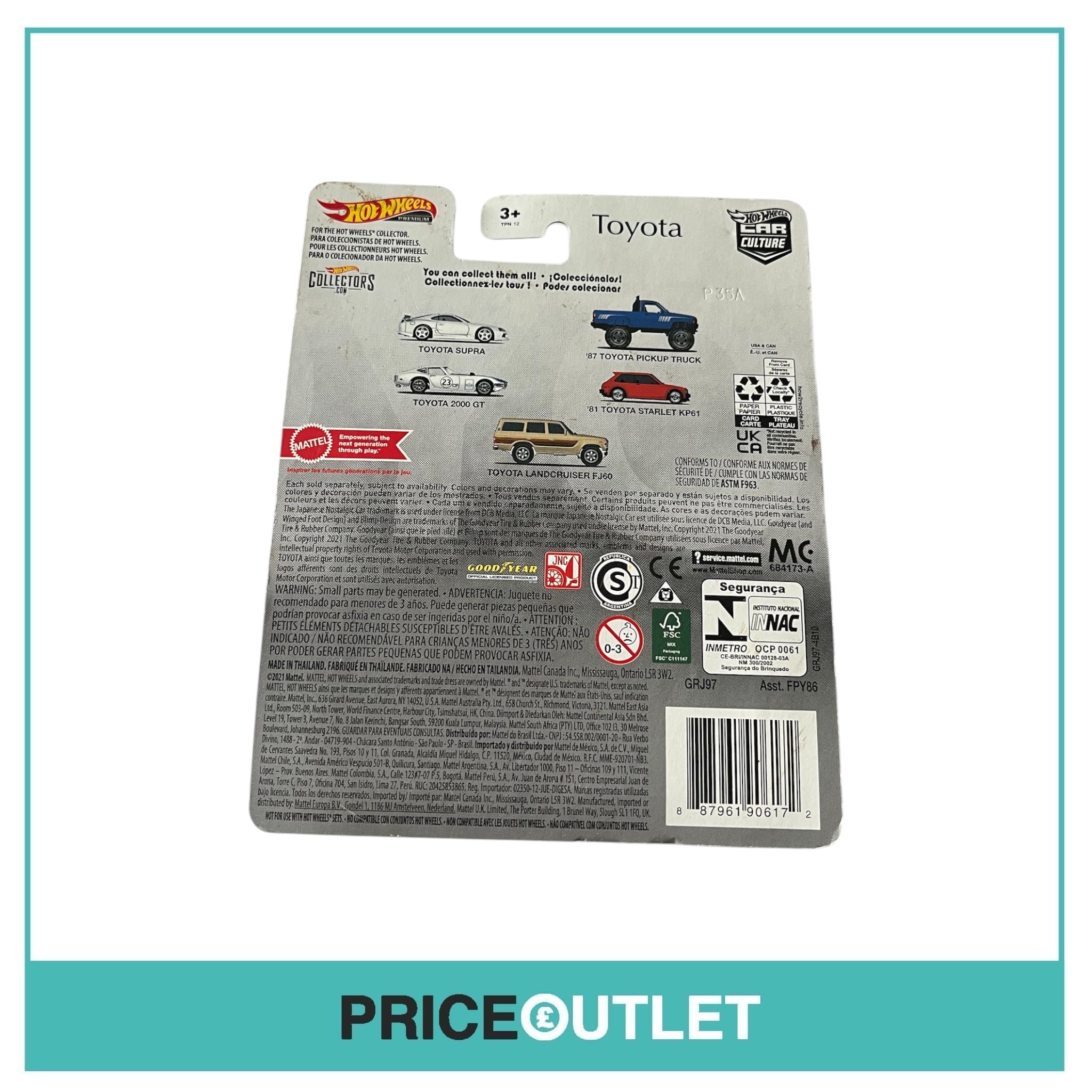 Hot Wheels - Car Culture - Toyota - ‘87 Toyota Pickup Truck 2/5 - Slight Damage