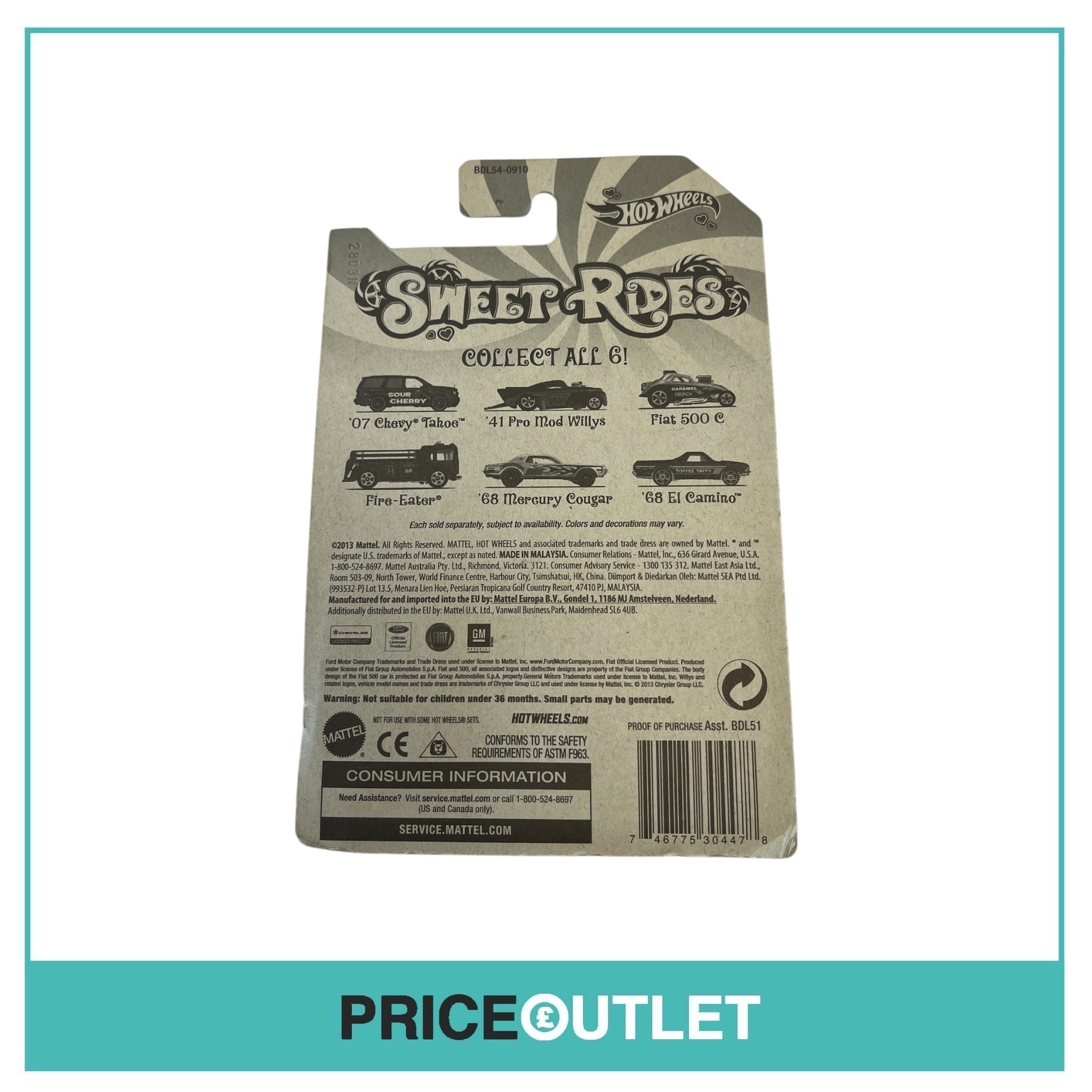 Hot Wheels - Sweet Rides - Fiat 500 C 3/6 - Damaged