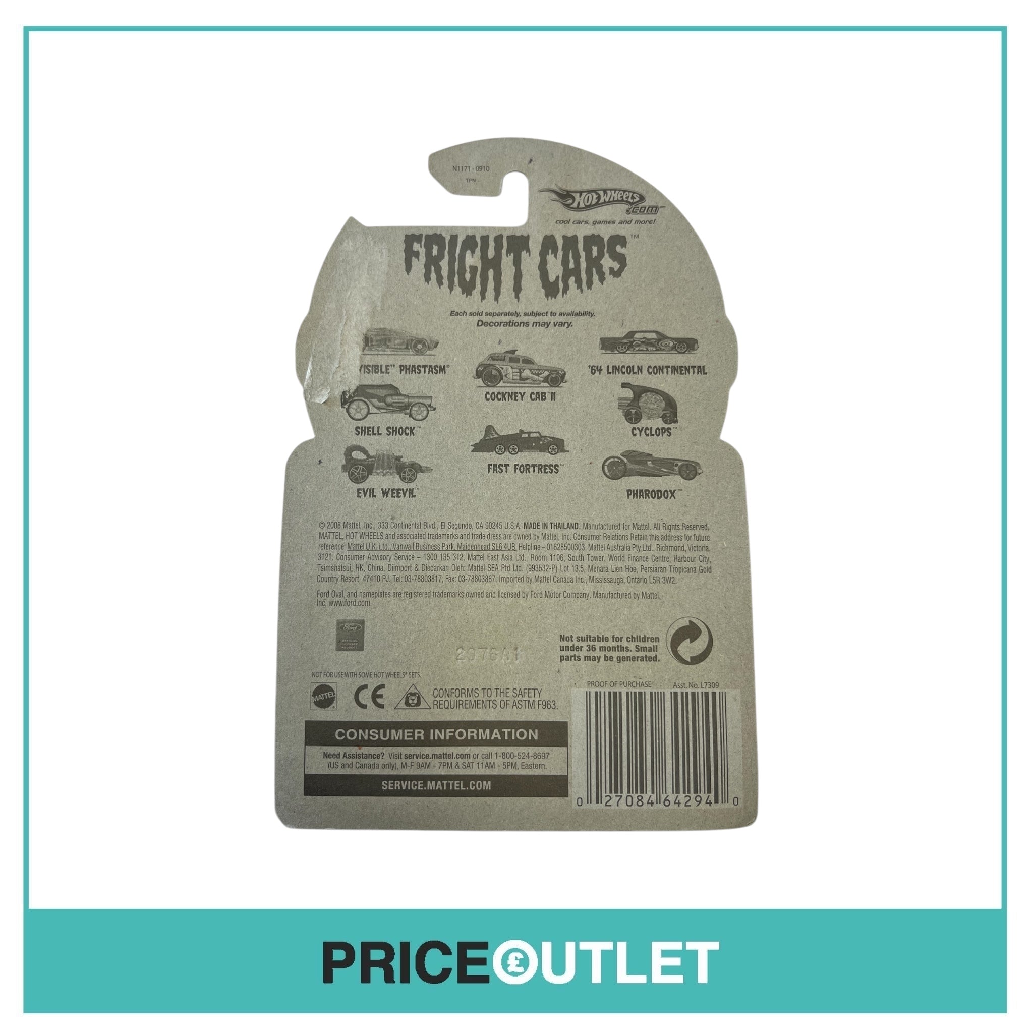 Hot Wheels - Fright Cars - Cockney Cab II - Damaged