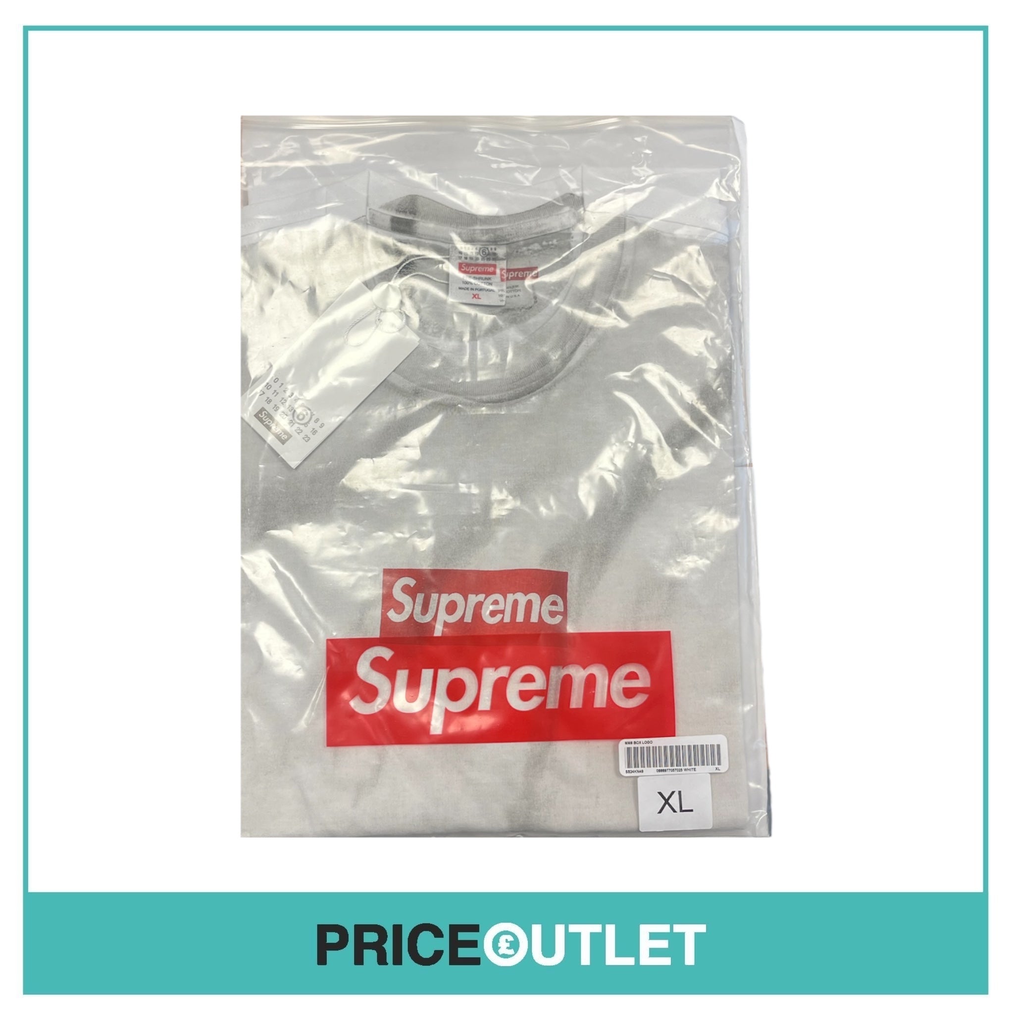 Supreme - MM6 Box Logo - Grey & White - Size XL - BRAND NEW & SEALED