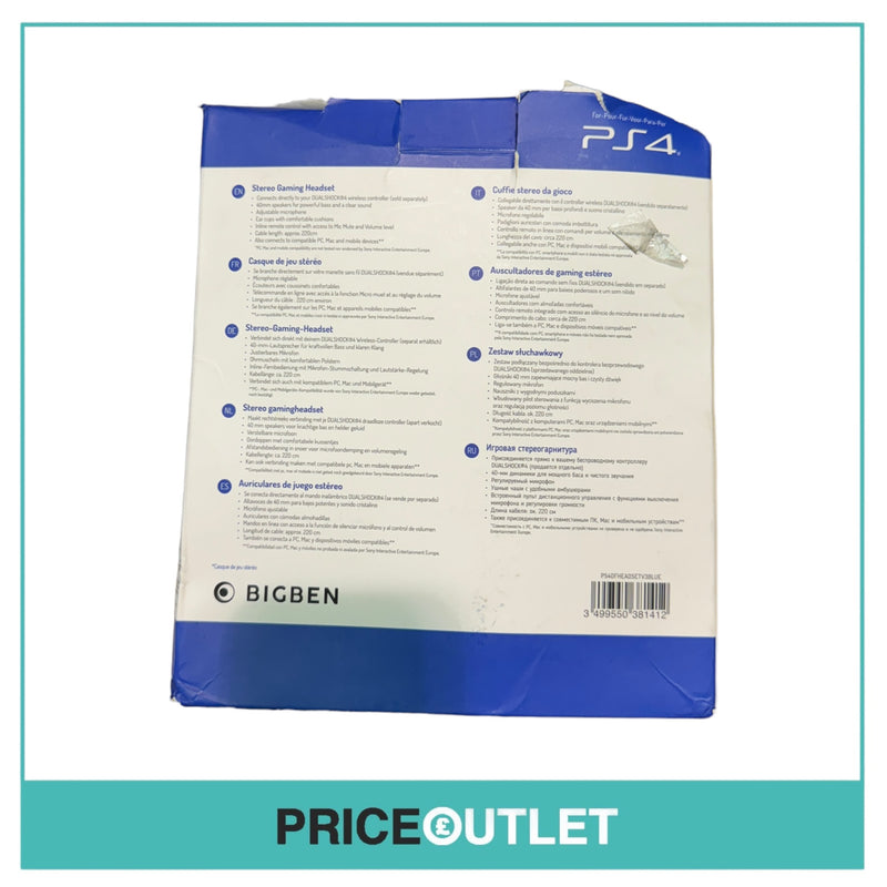 Bigben - Stereo Gaming Headset For PS4 - Pre Owned/Good Condition