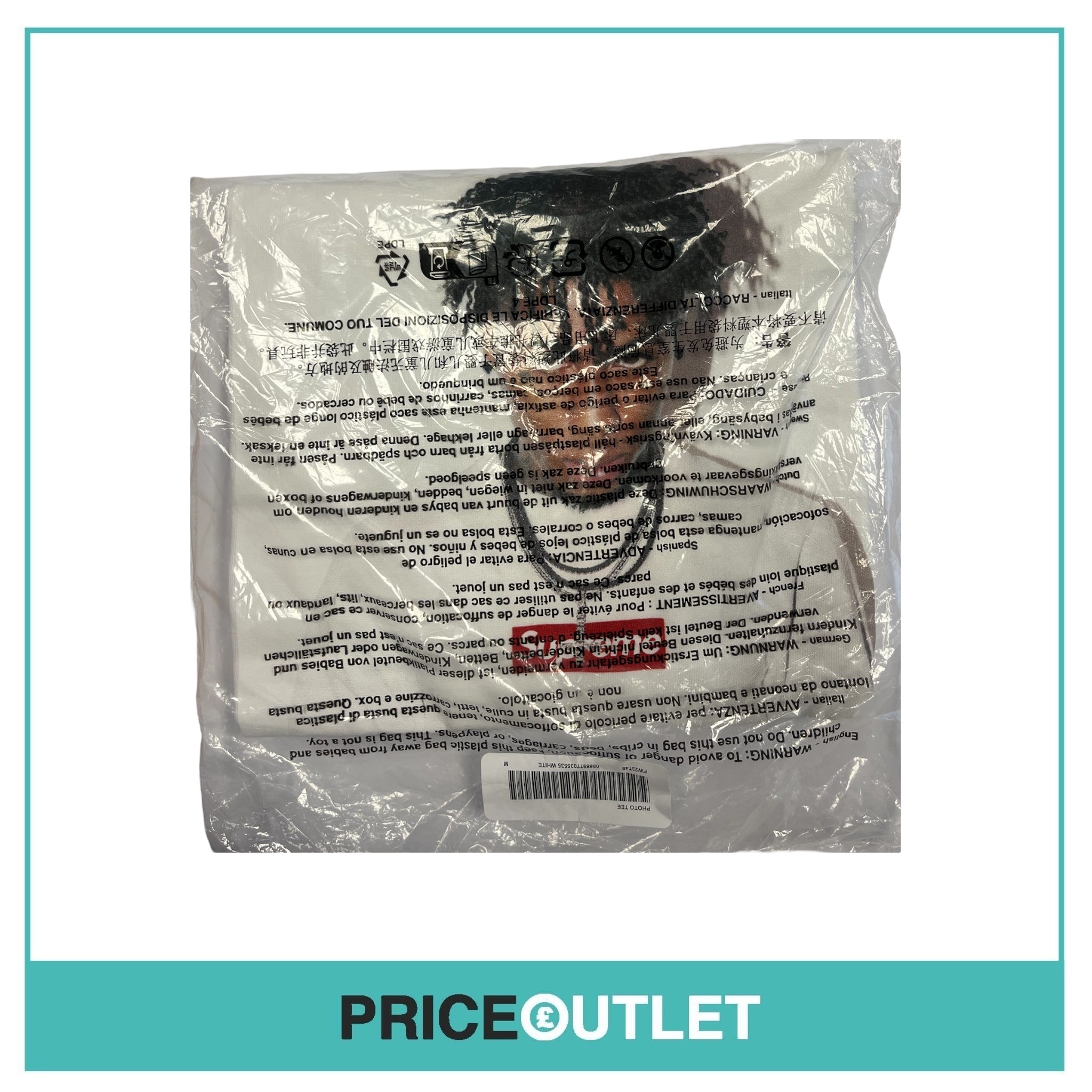 Supreme x NBA - Youngboy Photo Tee FW23 - Men's Size M In White - BRAND NEW & SEALED