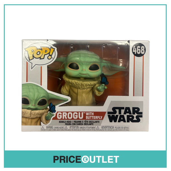 Funko - Star Wars - Grogu With Butterfly #468 (Slight Damage)