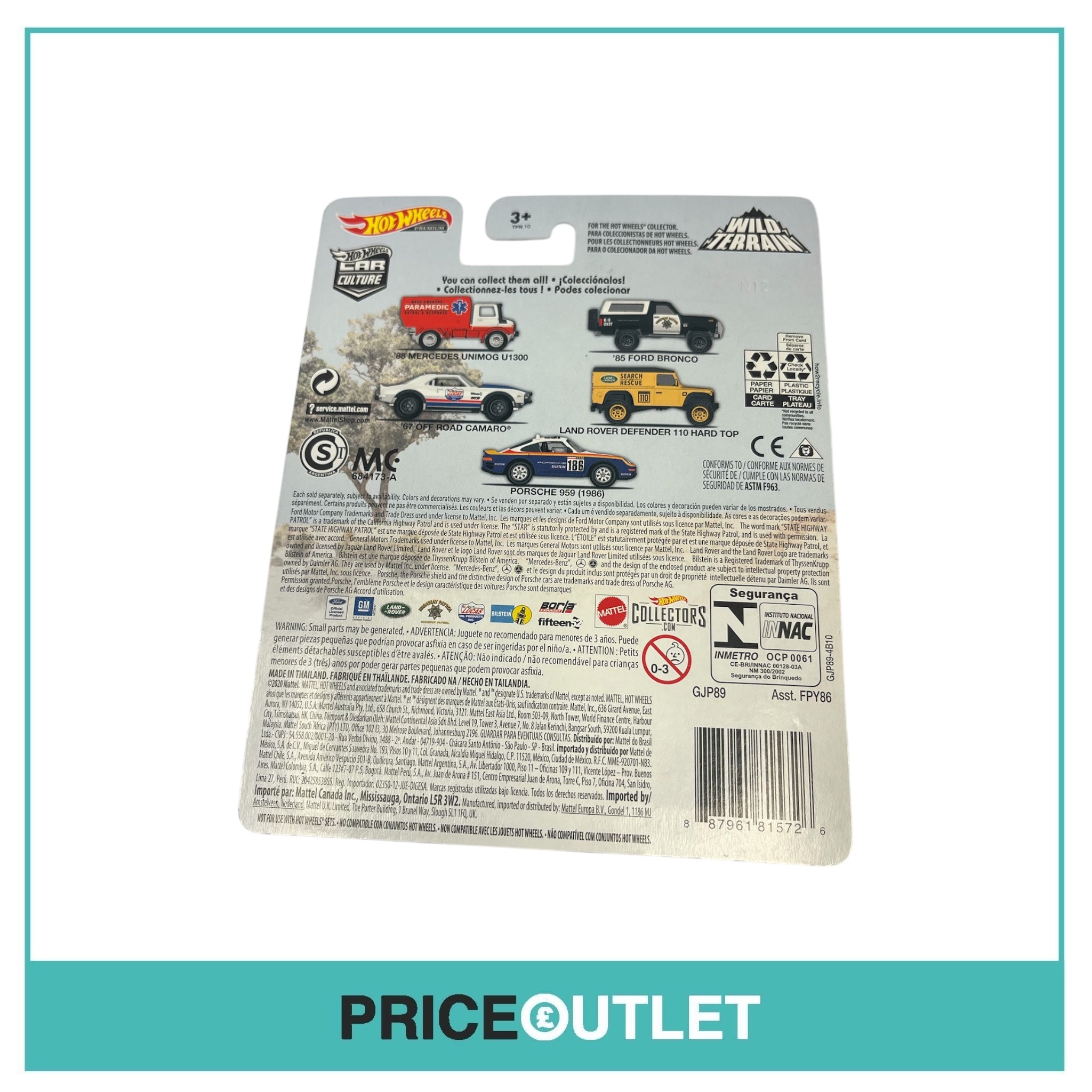 Hot Wheels - Car Culture - ‘67 Off Road Camaro 3/5 - Damaged