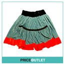 Thierry Colson - Blue and Orange Alice Velvet Skirt - Size S - BRAND NEW WITH TAGS