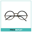 No Lens Blue & Gold Round Glasses RRP £325