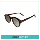 Clear Lens Black & Orange Tortoiseshell Print Round Glasses RRP £325