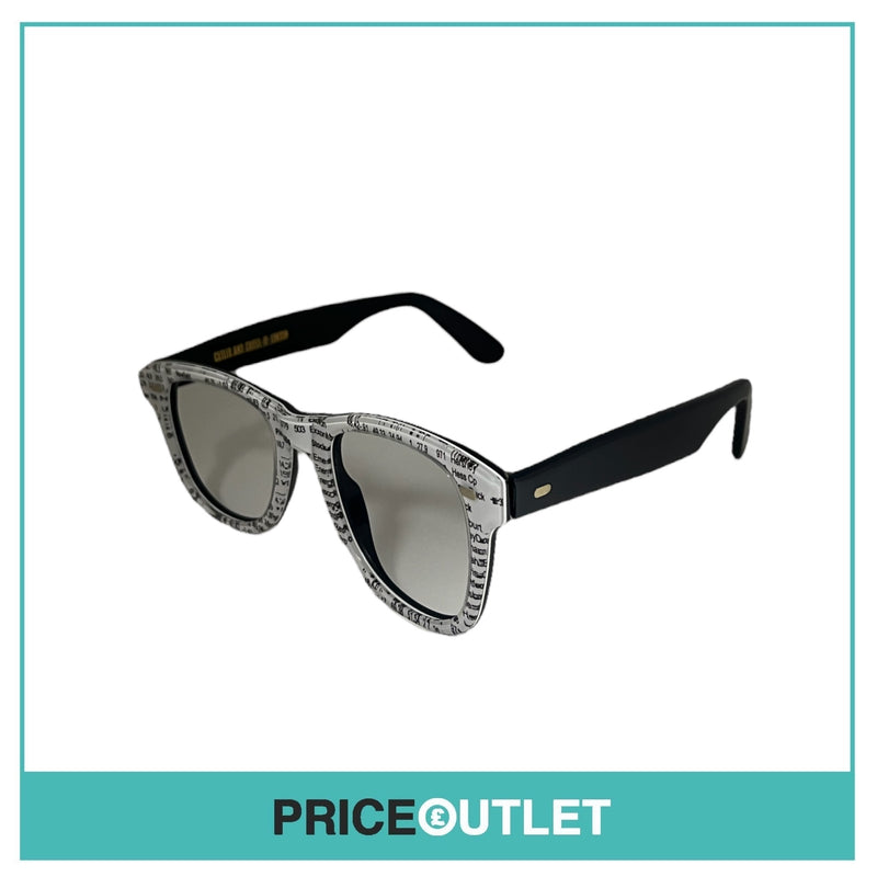 Cutler & Gross - No Lens Black & White Print Glasses RRP £325