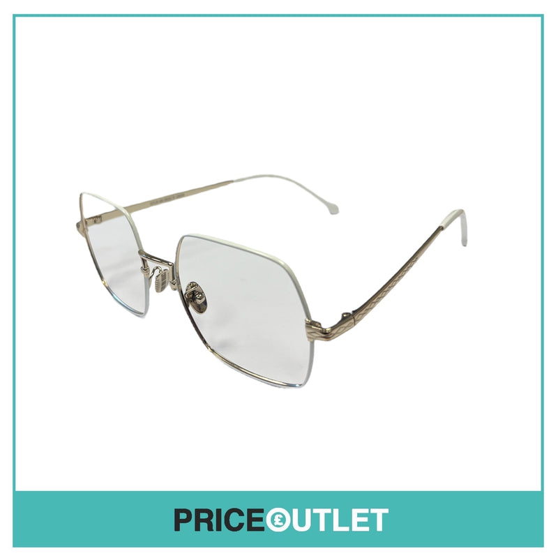 Cutler & Gross - No Lens White & Gold Frame Glasses RRP £325