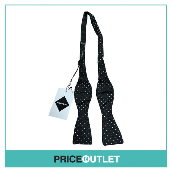 Marwood - Black and White Cross Print Bow Tie - Size 6 - BRAND NEW WITH TAGS