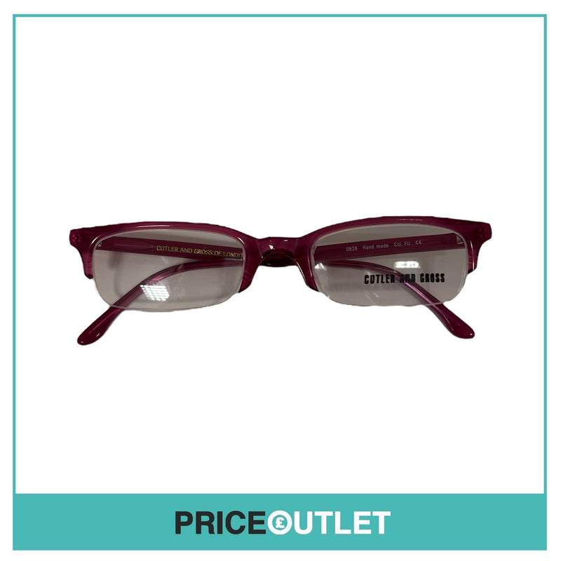 Cutler & Gross - Clear Lens Pink Translucent Frame Glasses RRP £325