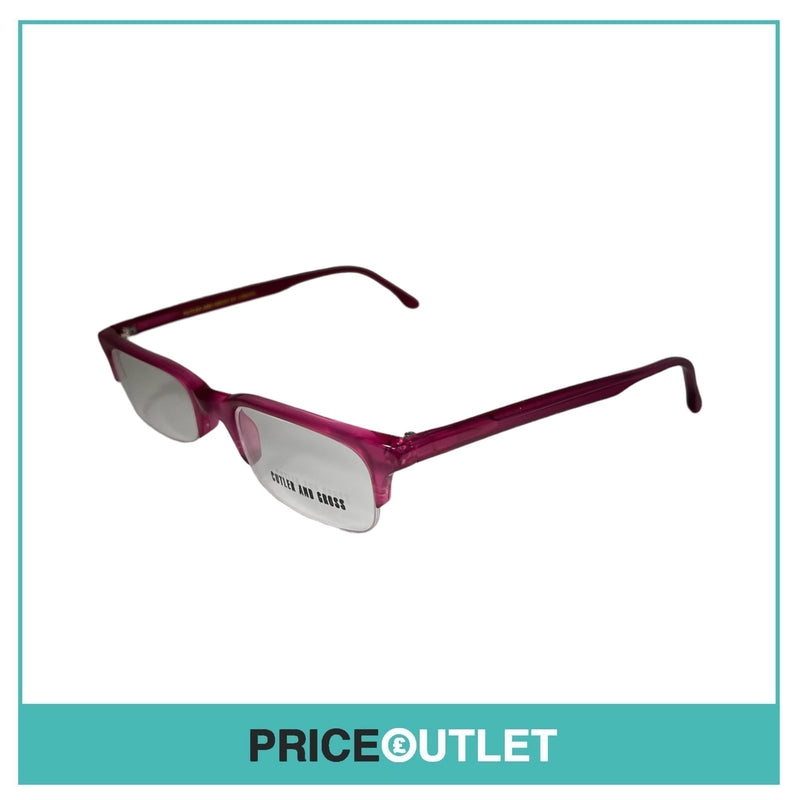 Cutler & Gross - Clear Lens Pink Translucent Frame Glasses RRP £325
