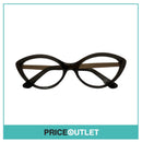 Clear Lens Translucent Grey & Gold Frame Cat Eye Glasses RRP £325