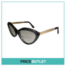 Clear Lens Translucent Grey & Gold Frame Cat Eye Glasses RRP £325