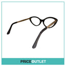 Clear Lens Translucent Grey & Gold Frame Cat Eye Glasses RRP £325
