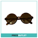 Brown & Yellow Tortoiseshell Print Round Sunglasses RRP £325