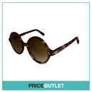 Brown & Yellow Tortoiseshell Print Round Sunglasses RRP £325