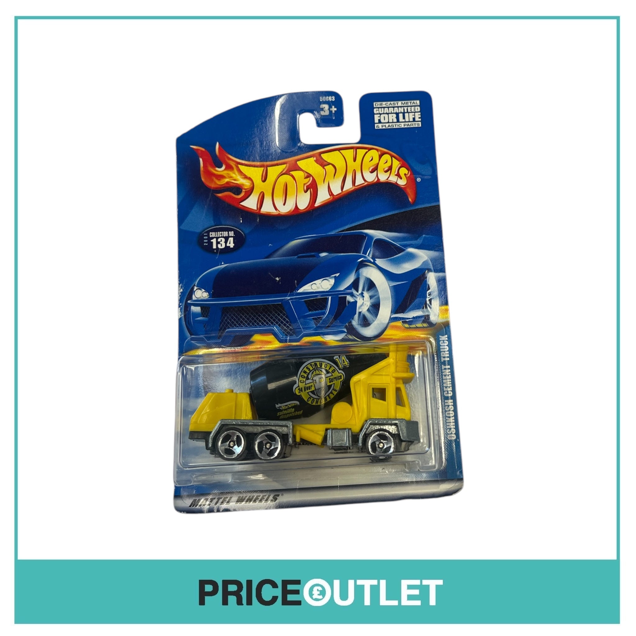 Hot Wheels - Oshkosh Cement Truck (Yellow) - Slight Damage