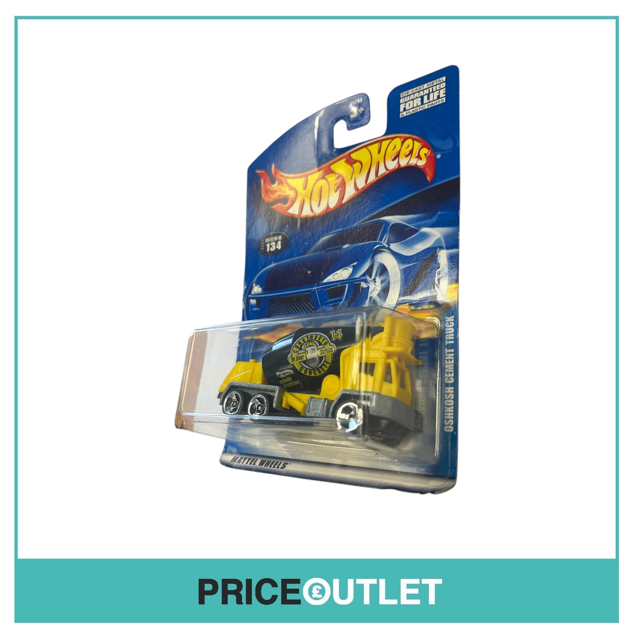 Hot Wheels - Oshkosh Cement Truck (Yellow) - Slight Damage