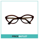 Clear Lens Cat Eye Brown Tortoiseshell Print & Gold Frame Glasses RRP £325