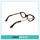 Clear Lens Cat Eye Brown Tortoiseshell Print & Gold Frame Glasses RRP £325