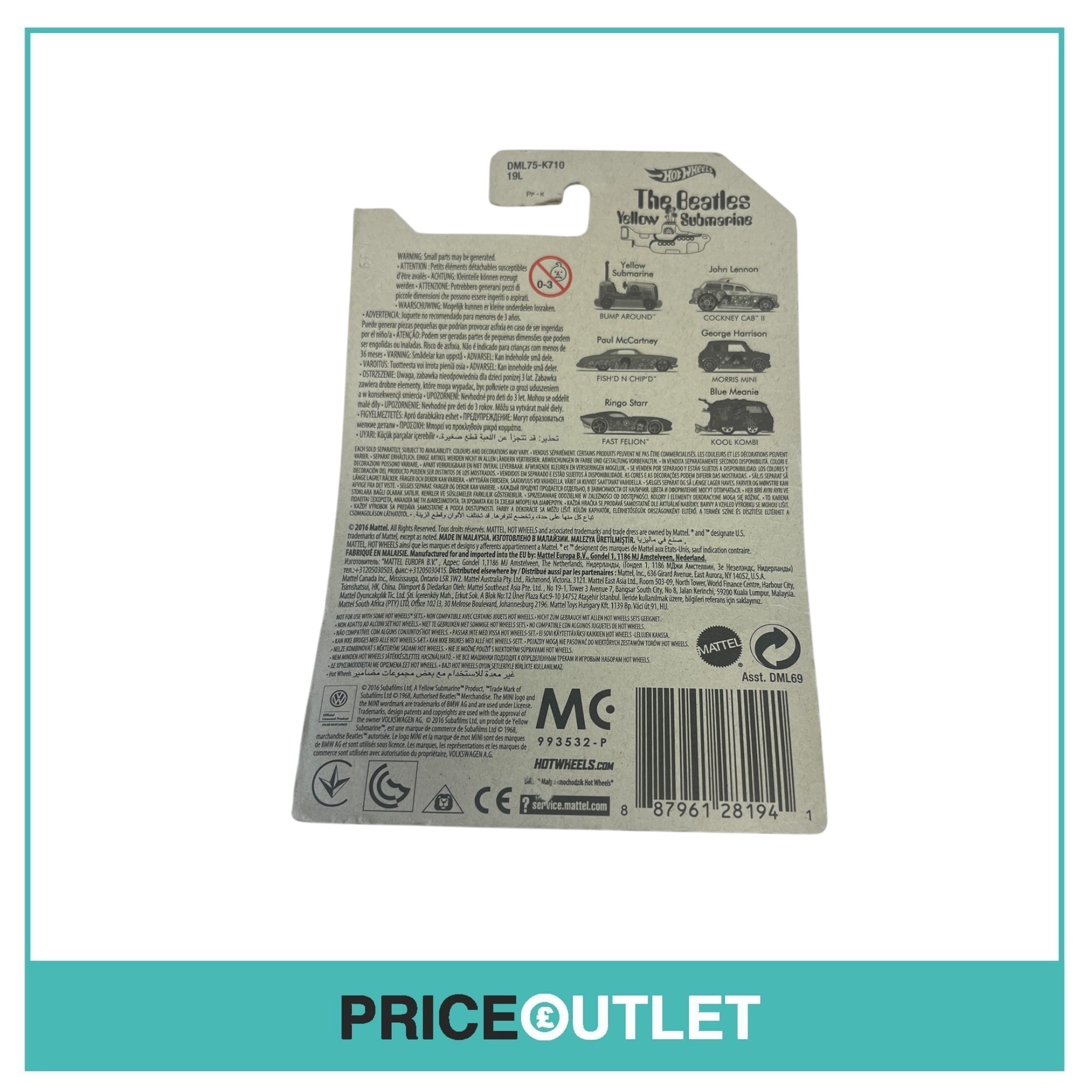 Hot Wheels - The Beatles Yellow Submarine - Fast Felion 5/6