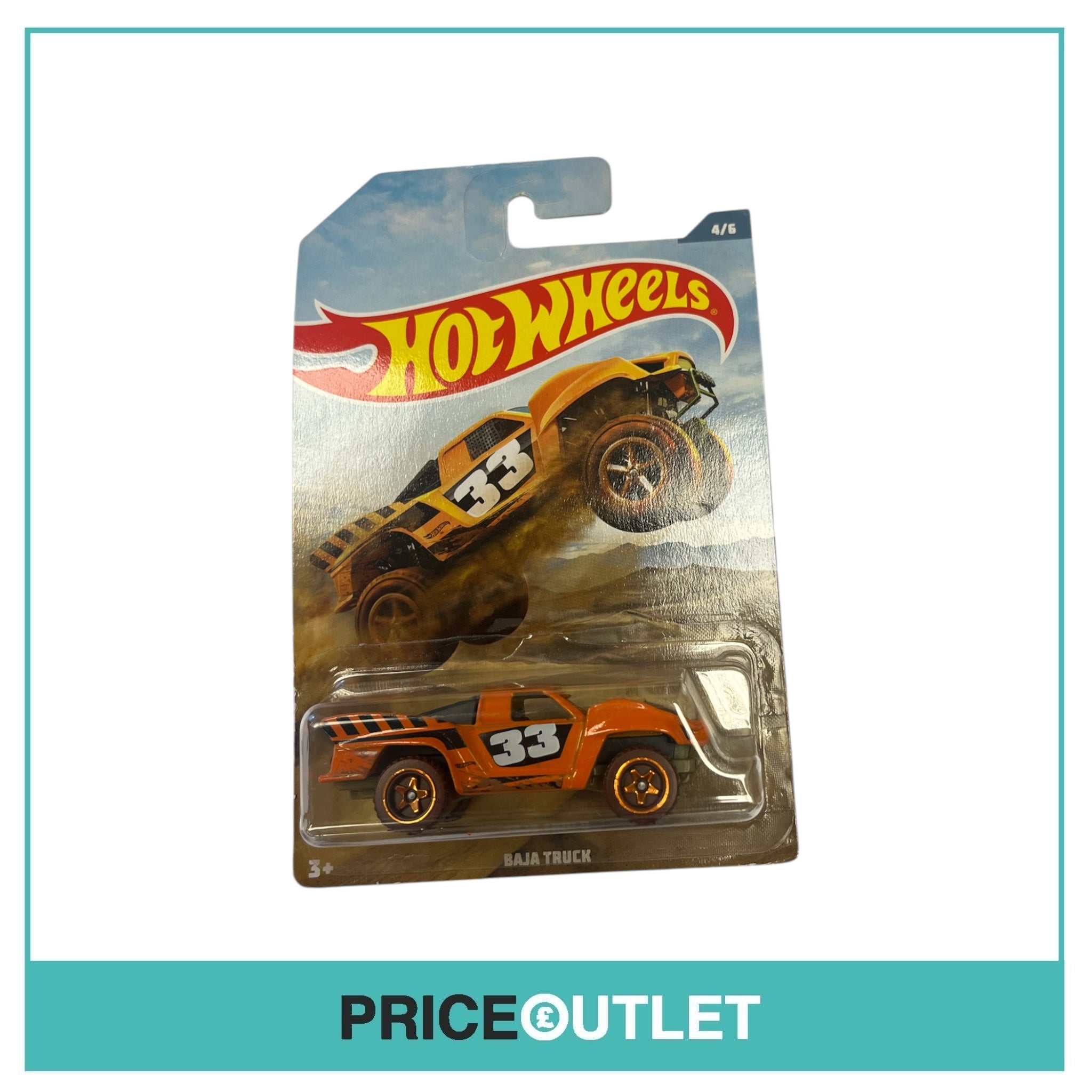 Hot Wheels - Baja Truck 4/6 (Orange) (Damaged)