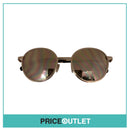 Gold & Brown Tortoiseshell Print Frame Sunglasses With Reflective Lens RRP £325