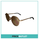 Gold & Brown Tortoiseshell Print Frame Sunglasses With Reflective Lens RRP £325