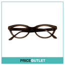 No Lens Brown Translucent Frame Cat Eye Glasses RRP £325