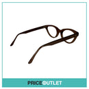 No Lens Brown Translucent Frame Cat Eye Glasses RRP £325