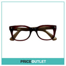 No Lens Red & Beige Frame Glasses RRP £325