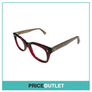 No Lens Red & Beige Frame Glasses RRP £325
