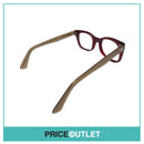 No Lens Red & Beige Frame Glasses RRP £325