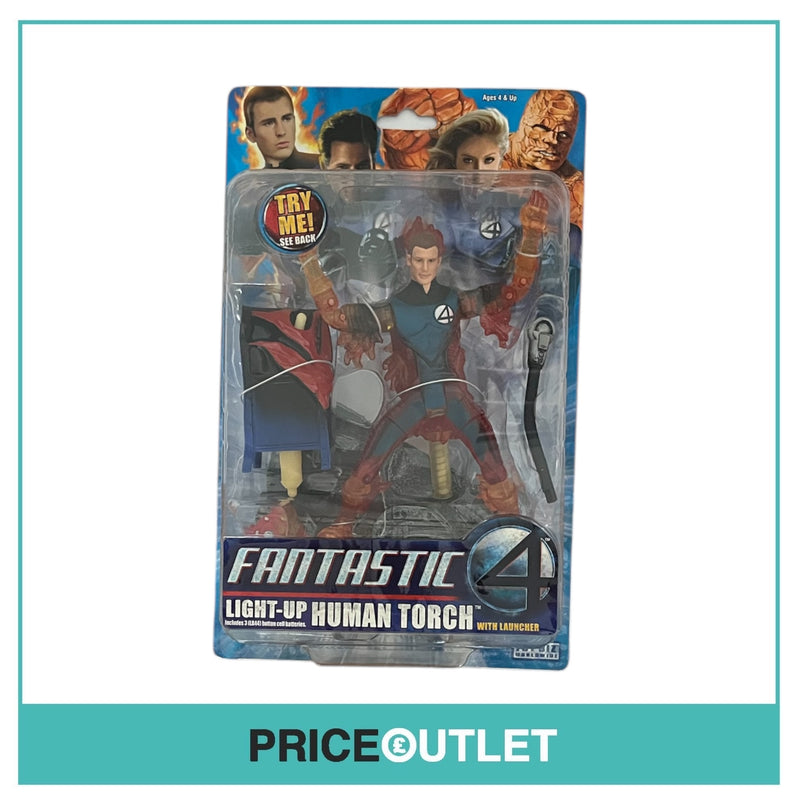 Toy Biz - Fantastic 4 - Light-Up Human Torch With Launcher (Slight Damage)