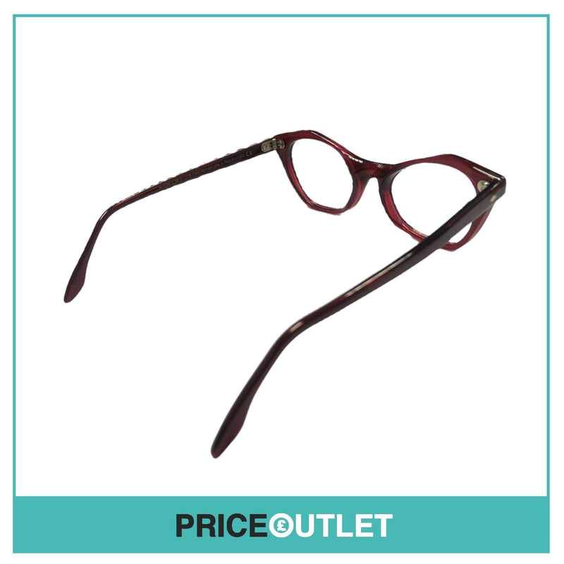 Cutler & Gross - No Lens Pink Translucent Frame Glasses RRP £325