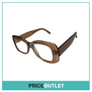 Clear Lens Translucent Brown Frame Glasses RRP £325