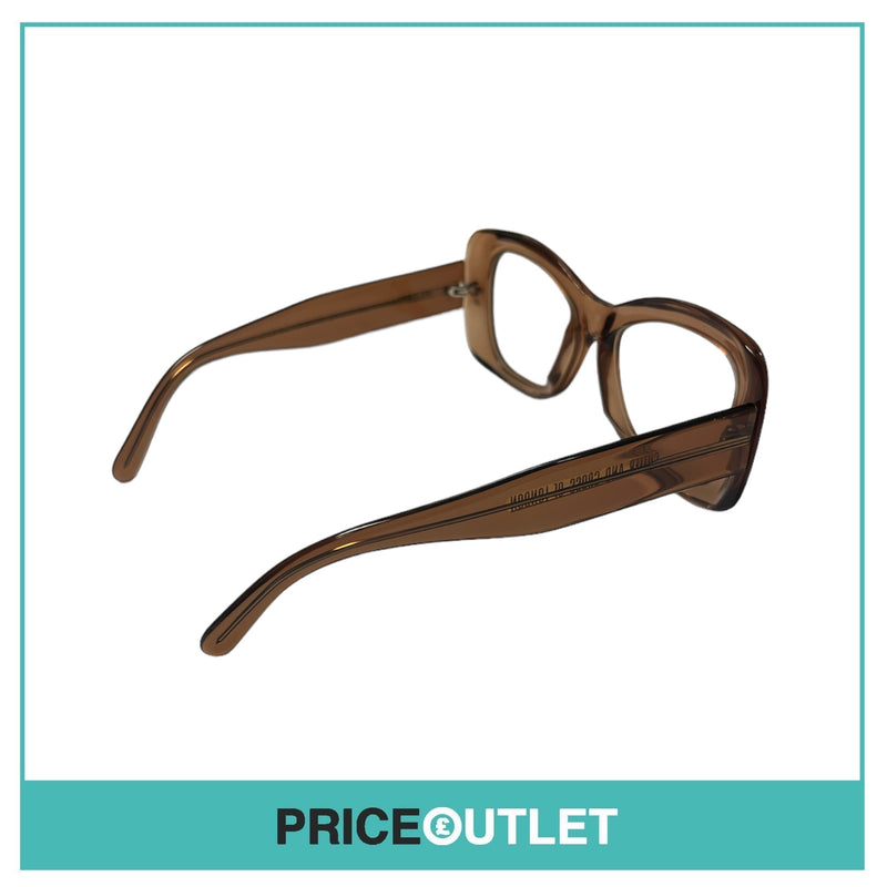 Cutler & Gross - Clear Lens Translucent Brown Frame Glasses RRP £325