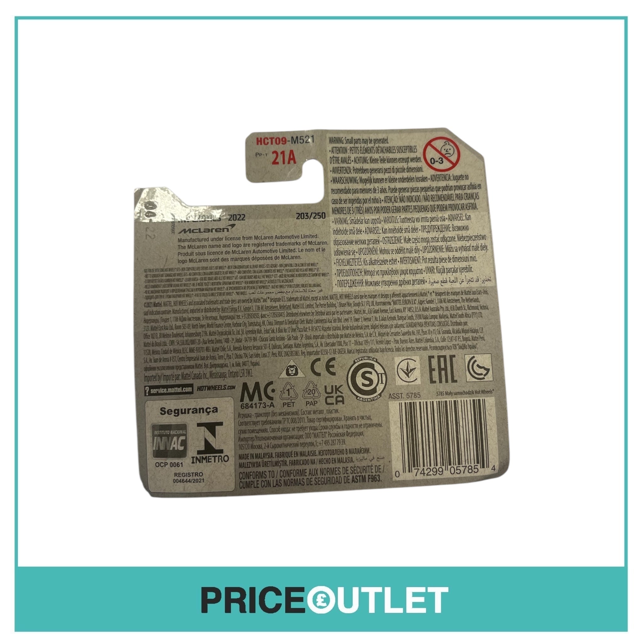 Hot Wheels - HW Exotics 6/10 - McLaren Elva - Damaged